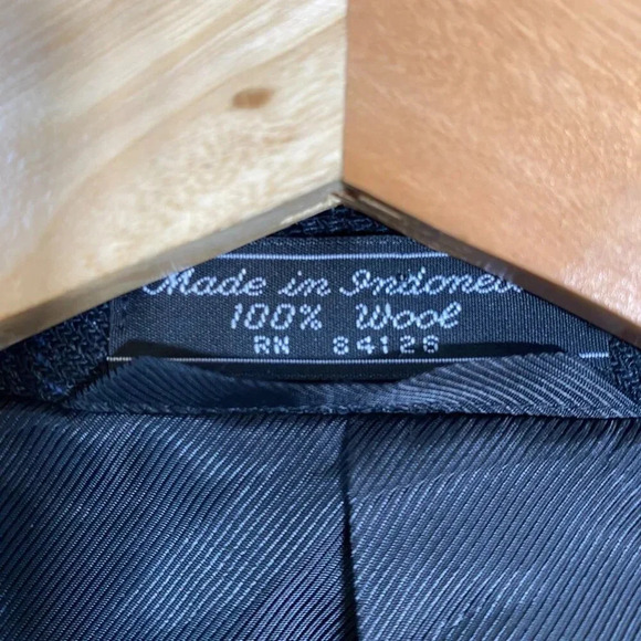 Palo Savino Wool Cashmere Sutton Sport Coat Dinner Jacket Blazer Men's 42R Gray - Picture 7 of 16